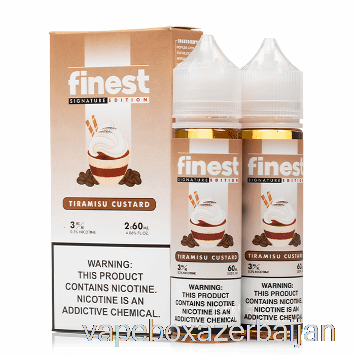 E-Juice Vape Tiramisu Custard - The Finest Signature Edition - 120mL 0mg